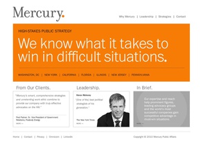 Mercury Public Relations : CMS-Based Website